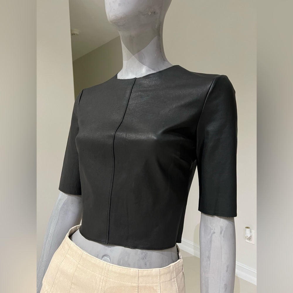 A.L.C leather crop top size XS $395
